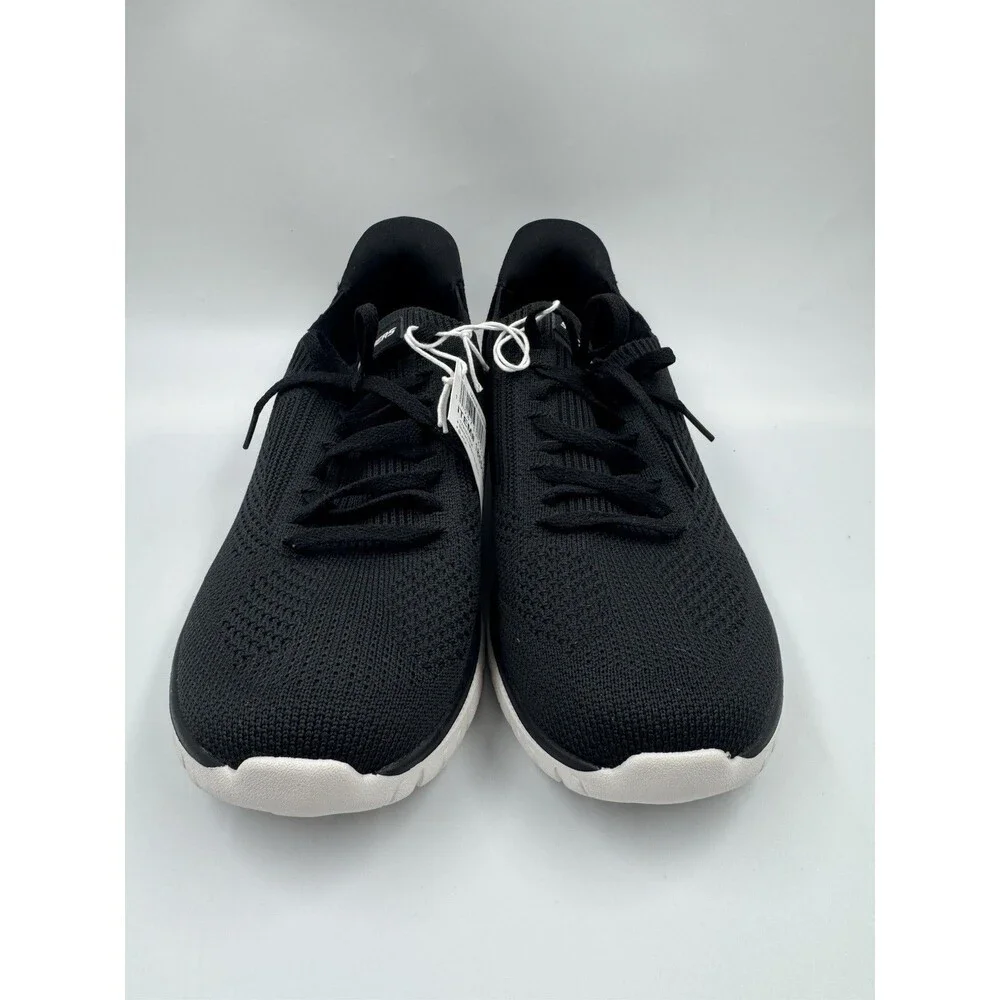 New Skechers Women Black Virtue Swift Fit Sneaker Hands Free Memory Foam 10